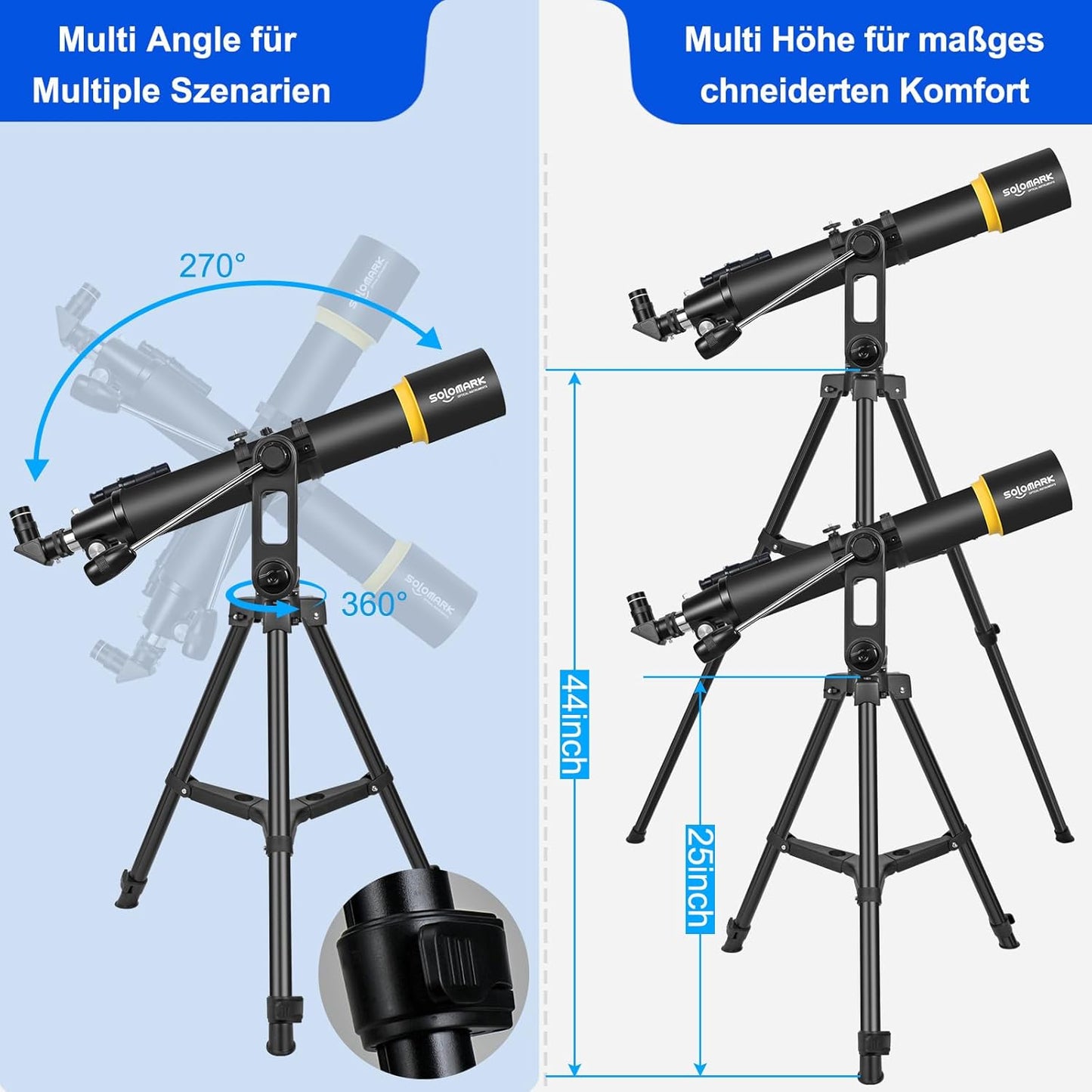 Telescope, Telescopes for Adults Astronomy Professional, 90mm Aperture 1000mm High Powered Telescope for Beginners & Kids with Precision Adjustment Vertisteel AZ Mount Tripod Phone Adapter
