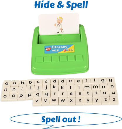 BOHS Literacy Wiz Fun Game - See and Hide Spell - Lower Case Flash Cards - Preschool Language Learning Educational Toys