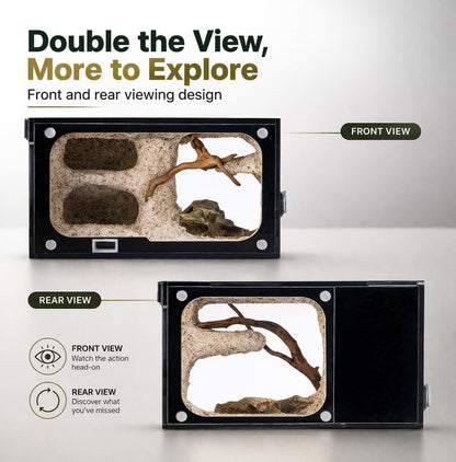 Ant Farm for Adults Study of Ant Behavior Ant Nest ant Terrarium Educational Formicarium for Live Ants and Queen,Cave Style Landscapes