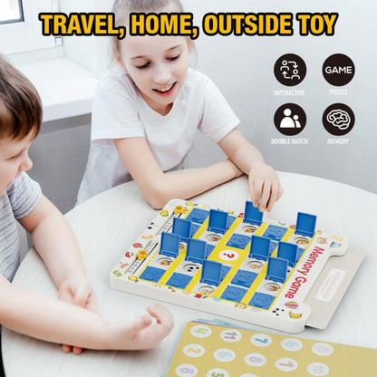 Matching Memory Game for Kids Age 3 4 5 6 7 8 Year Old, Travel Toy for Boys Girls, Board Games for 4-6, Road Trip Essentials for Toddler, Airplane/ Car/ Camping Activity,Christmas Birthday Gifts