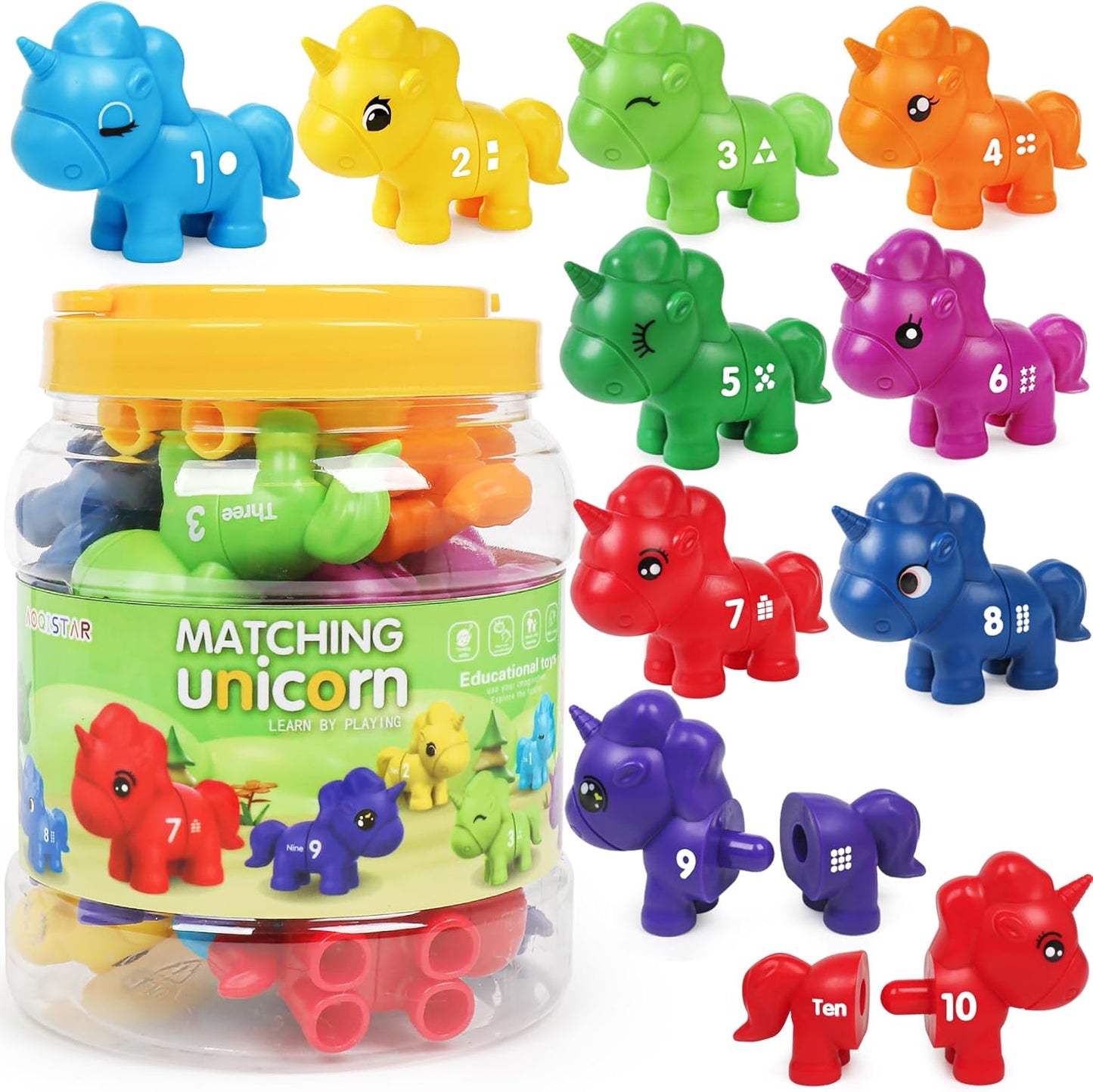 TSYAN Ice Cream Toy Set - Number & Shape Sorting Stacking Bucket for Toddlers - Educational Counting Color Recognition - Fine Motor Toys Math Learning Toys for Kids Ages 3+Year Old