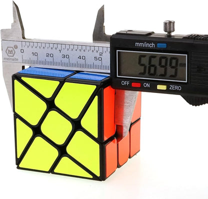 CuberSpeed Windmill Magic Cube 3x3 Black Wheel Fenghuolun Twisty Puzzle 3x3x3 Speed Cube Puzzle