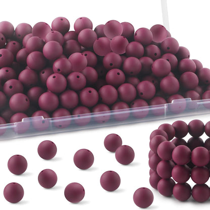65Pcs 19mm Silicone Beads for Keychain Making Bracelet Necklace, Bulk Round Silicone Beads for Pens（Christmas Green） - Colors A