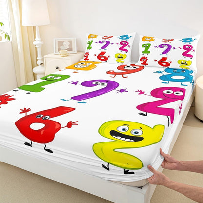 Chemistry Bed Sheets for Kids Teens Girls Boys,Chemical Experiment Fitted Sheet Twin,Science Themed Sheets for Math Lovers,Chemistry Lab Bedding Set,White and Black