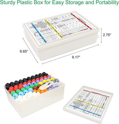 RELIANCER Molecular Model Kit,419PCS Organic Molecular Chemistry Set w/Atoms & Bonds,Molecular Structures Building Kit for Chemistry Learning,STEM Science Kits for Teachers,Students,Young Scientists