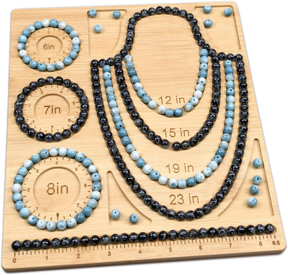 Petoysoso Bead Boards for Jewelry Making, Bamboo Beading Board for Bracelet & Necklace, Jewelry Making Supplies,Bead Tray Supplies