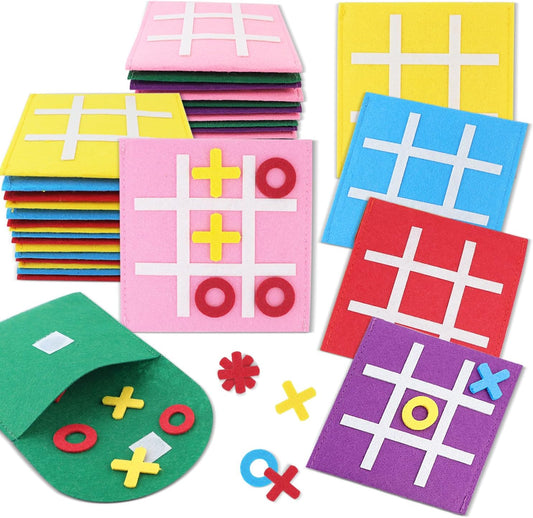 PJDRLLC Kids Party Favors: Mini 3-in-a-Row Board Games - Travel Toys for Birthday Valentines Christmas (Bulk Pack of 30)