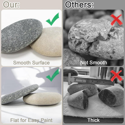 Markdang Rocks for Painting 18 Pounds (Only 70-85pcs) 2-4” River Rock for Paint Natural Flat & Smooth Stones for Painting for Kids & Adult Craft Father's Day Gift