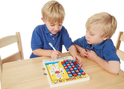 Melissa & Doug Flip to Win Travel Hangman Game - White Board, Dry-Erase Marker