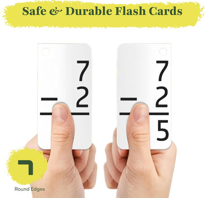 Star Right Education Addition Flash Cards, 0-12 (All Facts, 169 Cards) with 2 Rings - Addition Flashcards