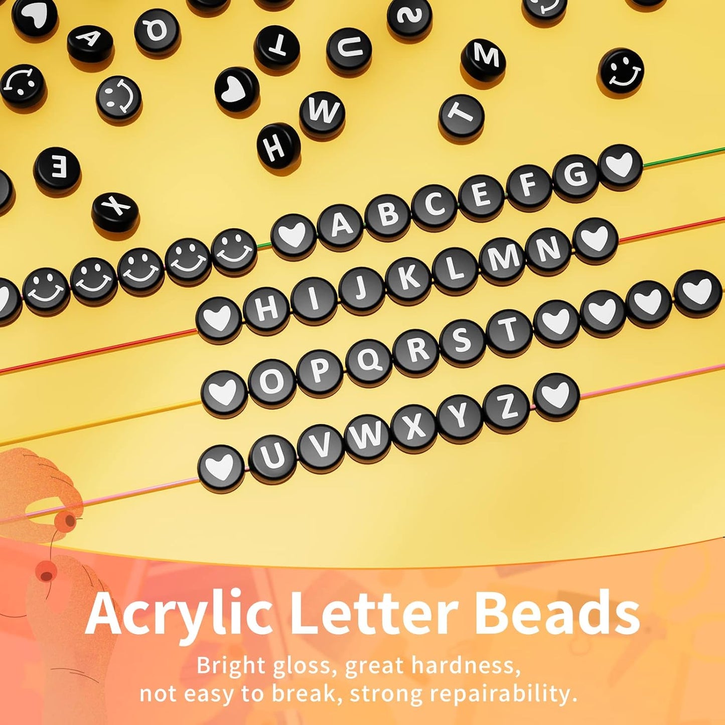 ARTDOT 800 Pieces Assortment Letter Beads for Friendship Bracelets Making Kit, 28 Styles Jewelry Making Supplies Alphabet Beads Set Preppy Crafts Art