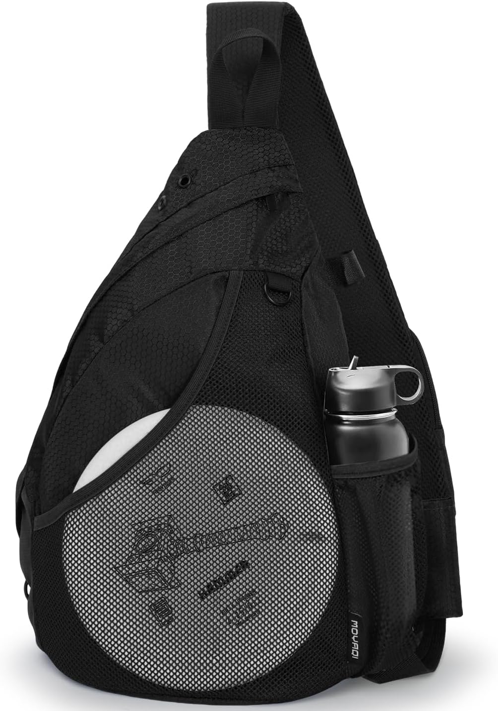 MOYAQI Disc Golf Bag with Retriever Holder and Storage Pockets, Disc Golf Backpack with 8-10 Disc Capacity, Padded Adjustable Strap and Back Panel, Lightweight and Durable