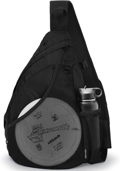 MOYAQI Disc Golf Bag with Retriever Holder and Storage Pockets, Disc Golf Backpack with 8-10 Disc Capacity, Padded Adjustable Strap and Back Panel, Lightweight and Durable