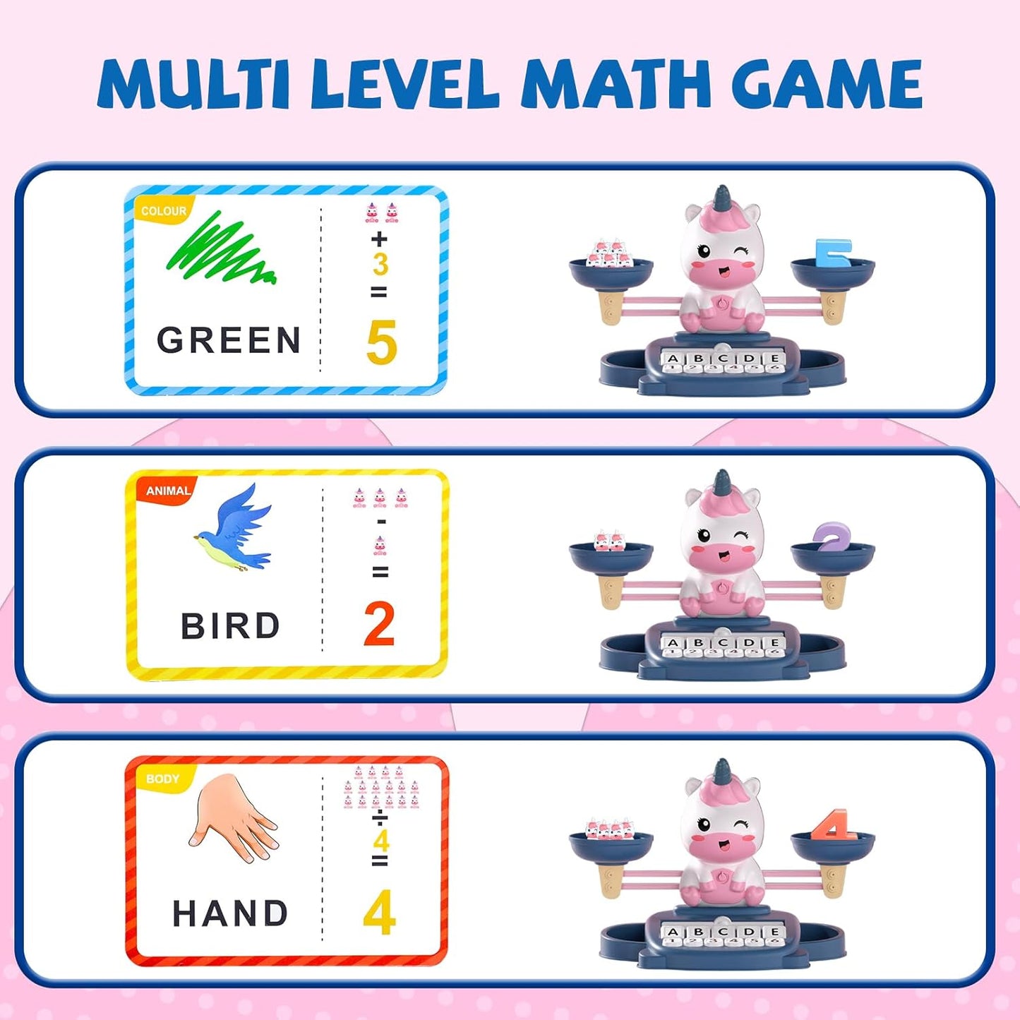 Snugzy Dinosaur Balance Counting Toys Math Game Montessori Toys Learning Games for Kids Educational Toy Gifts for Boys Girls Age 5-7