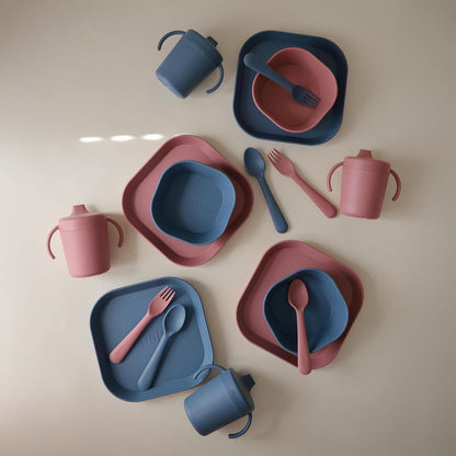 mushie Dinnerware Cups For Kids | Made in Denmark, Set of 2 (Ivory) - Colors B