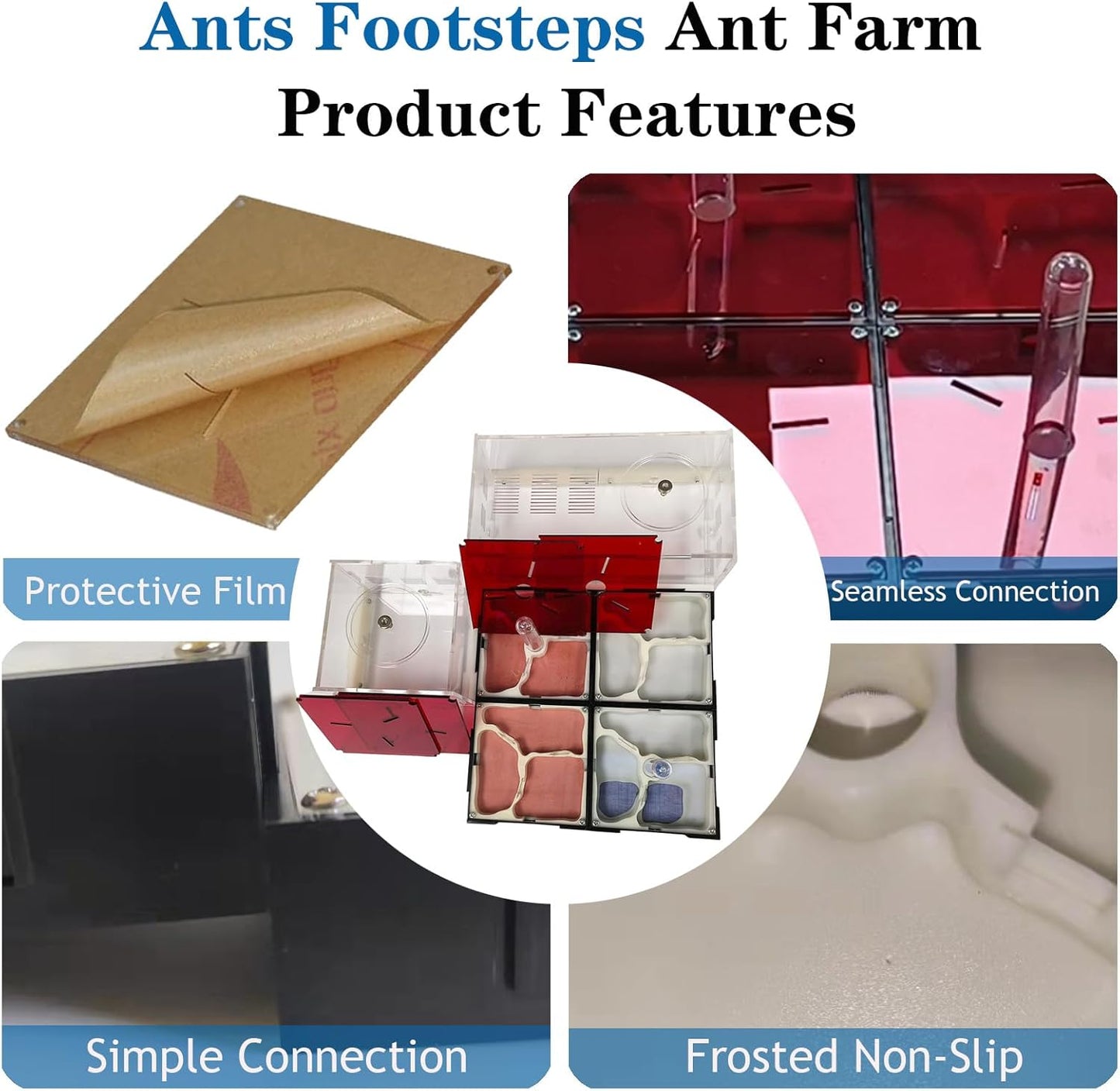 Ant Farm Nest Science DIY Terrarium Kit Care for Live Ants Ant Habitat with Water Tower Nurturing Room and Comprehensive Observation