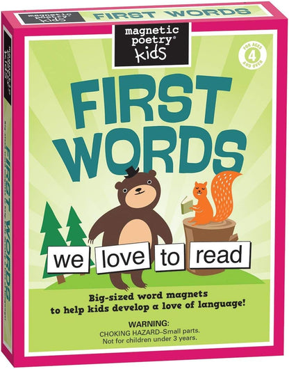 Magnetic Poetry - First Words Kit - Words for Refrigerator - Write Poems and Letters on The Fridge - Made in The USA
