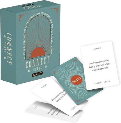 Connect Cards Family Edition - 100 Family Conversation Cards for Kids and Parents to Spark Deeper Connections & Meaningful Moments - Conversation Starters at Home, Dinner, or Travel