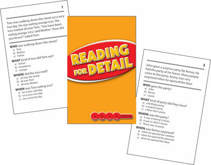Edupress Reading Comprehension Practice Cards, Informational Text, Red Level (EP63437) Medium