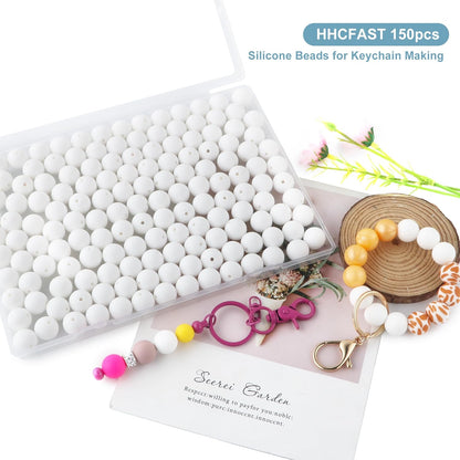 65Pcs 19mm Silicone Beads for Keychain Making Bracelet Necklace, Bulk Round Silicone Beads for Pens（Christmas Green） - Colors B