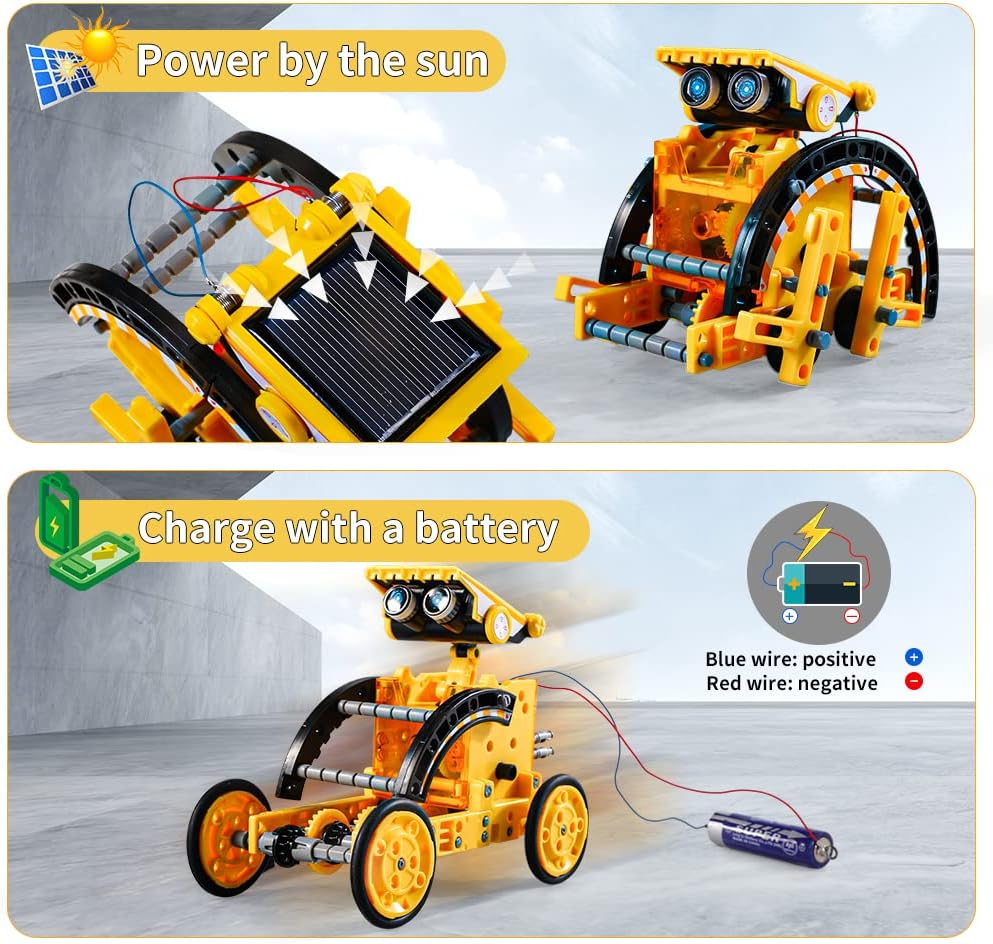 Lucky Doug Solar Power Robot Building Kits Toys for Boys Girls Ages 8-13, STEM Kit Gifts for Kids 8 9 10 11 12 13 Years, DIY Educational Science Building Robotic Set Gifts for Teenagers