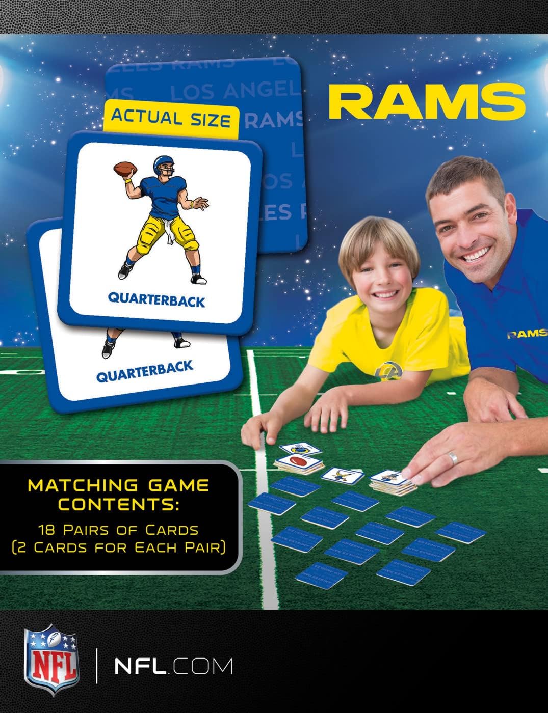 MasterPieces Sports Games - NFL Matching Game - Game for Kids and Family - Laugh and Learn