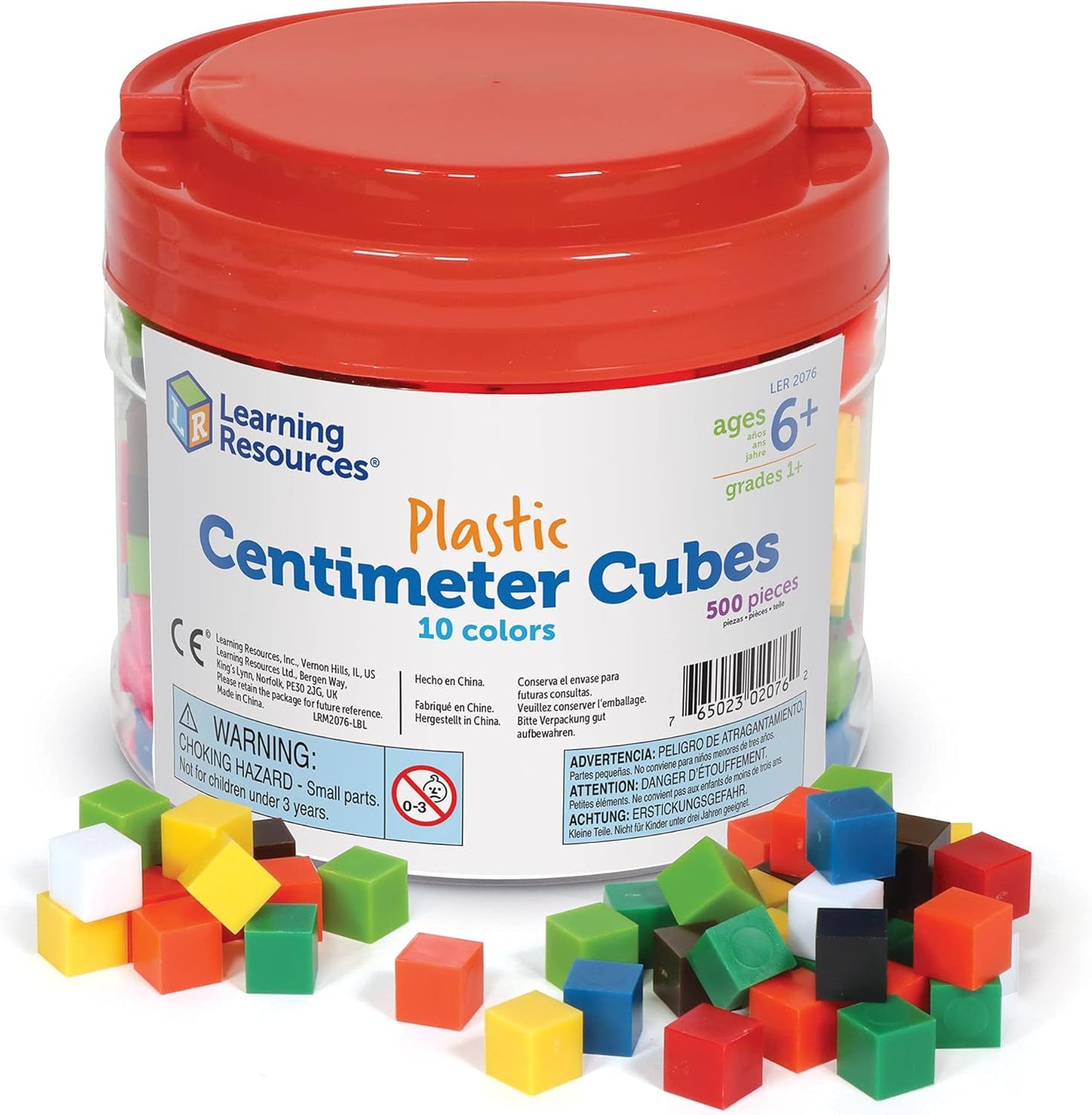 Learning Resources Centimeter Cubes - Ages 6+ Counting and Sorting Toys for Kids, Math Manipulatives, Fine Motor Skills
