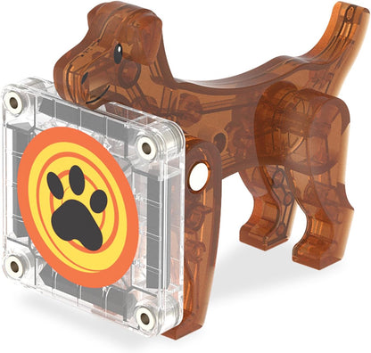 Magna-Tiles Dog House 13-Piece Magnetic Construction Set, The Original Magnetic Building Brand