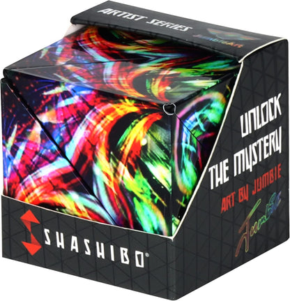 Shashibo Shape Shifting Box - Award-Winning STEM Fidget Toy with Ultra Strong Magnets - Puzzle Cube Transforms Into 100+ Shapes, Perfect Sensory Gift for Kids, Teens, and Adults (Glowquarium)