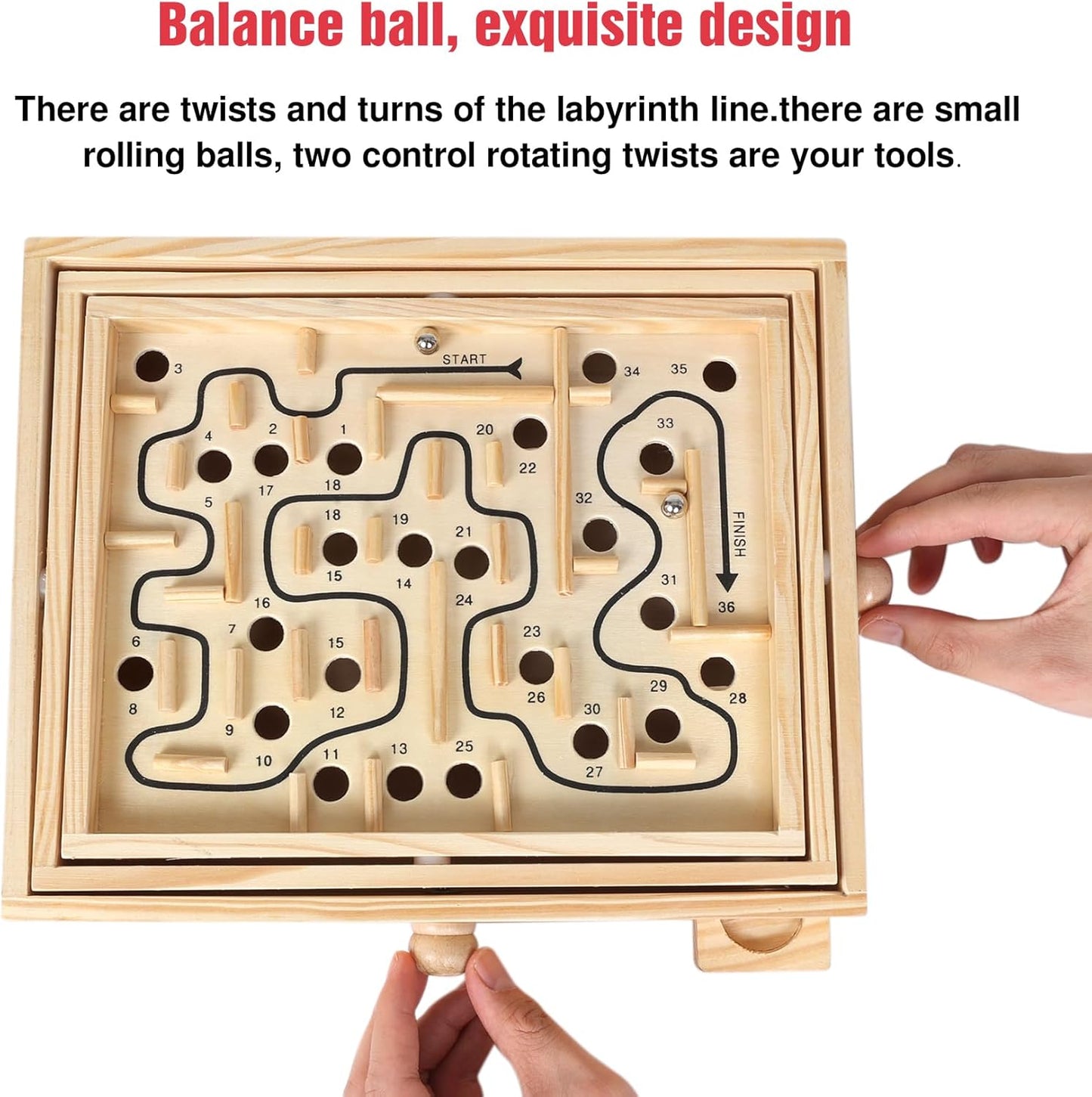GOTHINK Wooden Balancing Pendulum Game, 42PCS Montessori Balancing Toys for Kids and Adults, Interactive Educational Toy for Children's Gift, Perfect for Parties & Travel
