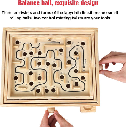 GOTHINK Wooden Balancing Pendulum Game, 42PCS Montessori Balancing Toys for Kids and Adults, Interactive Educational Toy for Children's Gift, Perfect for Parties & Travel