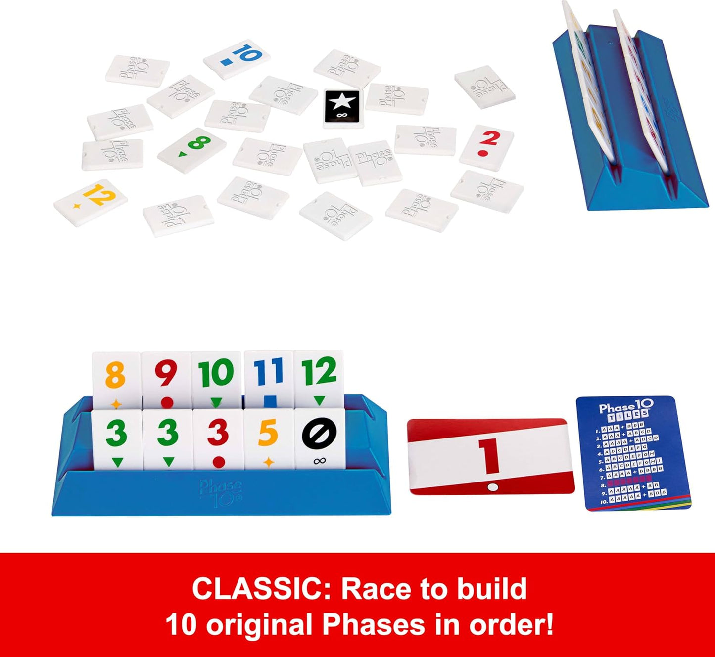 Mattel Games Phase 10 Card Game with 108 Cards, Makes a Great Gift for Kids, Family or Adult Game Night, Ages 7 Years and Older (Amazon Exclusive)