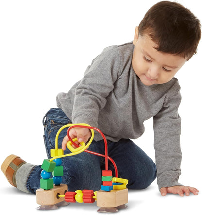 Melissa & Doug Abacus Classic Wooden Toy with 100 Beads - Preschool Learning Activities and Math Games for Kids, Homeschool Essentials for Ages 3+