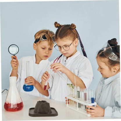 Kisangel 25 Pcs Volcanic Eruption Model Science Experiment Kit for Kids Educational DIY Volcano Set with Anti-Spill Design for Classroom and Home Learning
