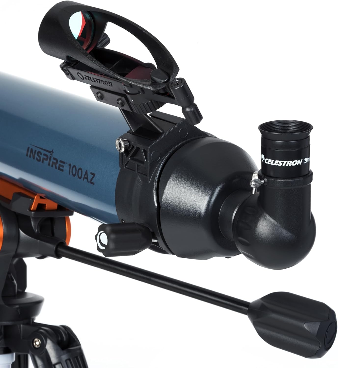 Celestron Inspire 100AZ Refractor Telescope with Built-in Smartphone Adapter, Blue