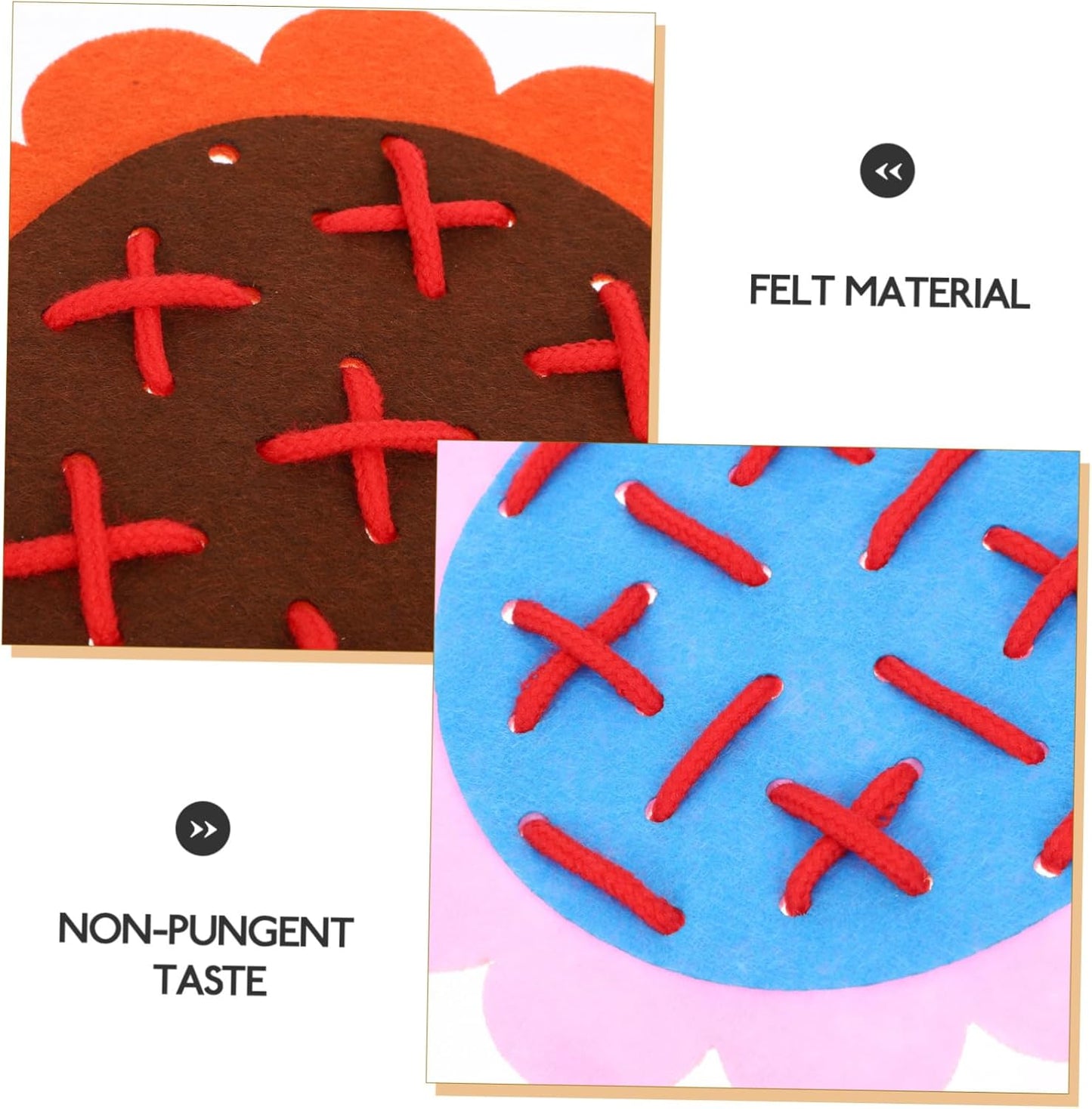 Uonlytech 1 Set Lacing Montessori Educational Cloth Lacing for Engaging Fine Motor Skills Activity Imaginative Play for Home and Classroom