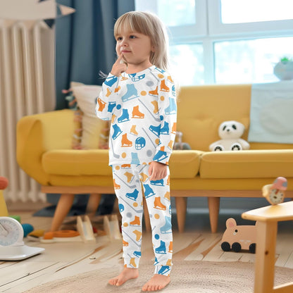ALAZA Shark Starfish Palm Tree 2 Piece Pajama Set Long Sleeve Top and Pants Sleepwear Unisex - Colors A