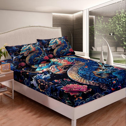 Drum Kit Fitted Sheet,Full Size Rock Music Collections Musical Instruments Theme,Soft Decorative Fabric Bedding Deep Pocket for Children Teens Young Boys Girls,with 2 Pillowcases