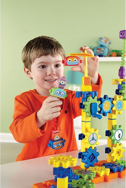 Learning Resources Gears! Gears! Gears! Space Explorers Building Set - 77 Pieces, Ages 4+, STEM Activities, Fine Motor Skills, Toddler Explorer Kit, Science and Construction, Boys and Girls Gifts