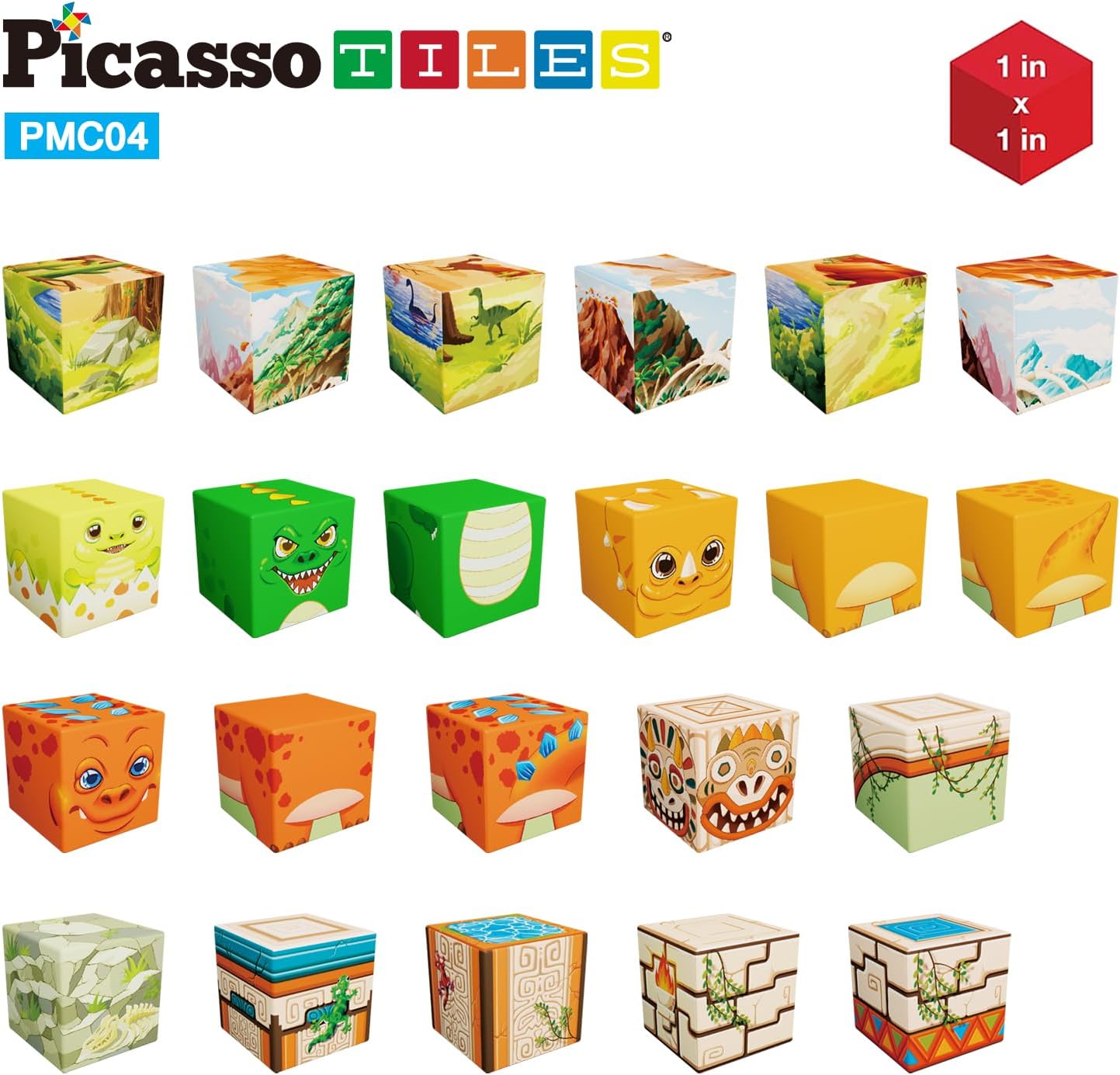 PicassoTiles Infinite Magnetic Puzzle Magic Cube Easy-Connect Brain Teaser Toy Set Magnet Pattern Block Matching Toys Free Ideabook 150+ Inspirations STEM Learning Kids Boys&Girls Age3+ PTC25