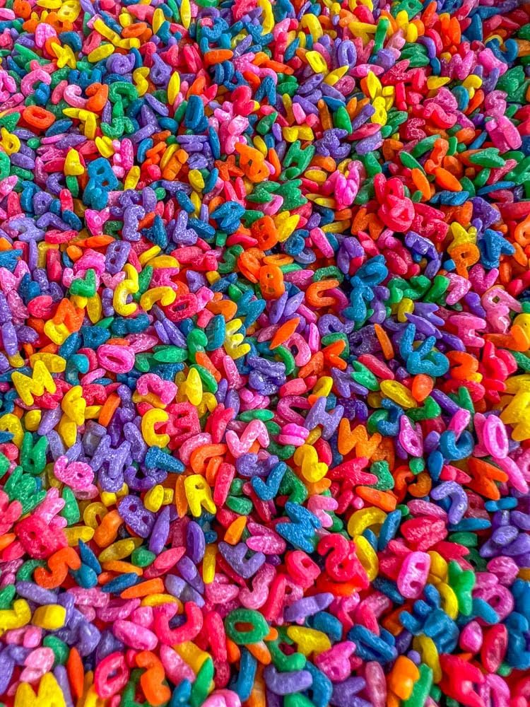 2 Cups of Rainbow Pasta Sensory Bin Filler for Sensory Table - Elbow Noodles