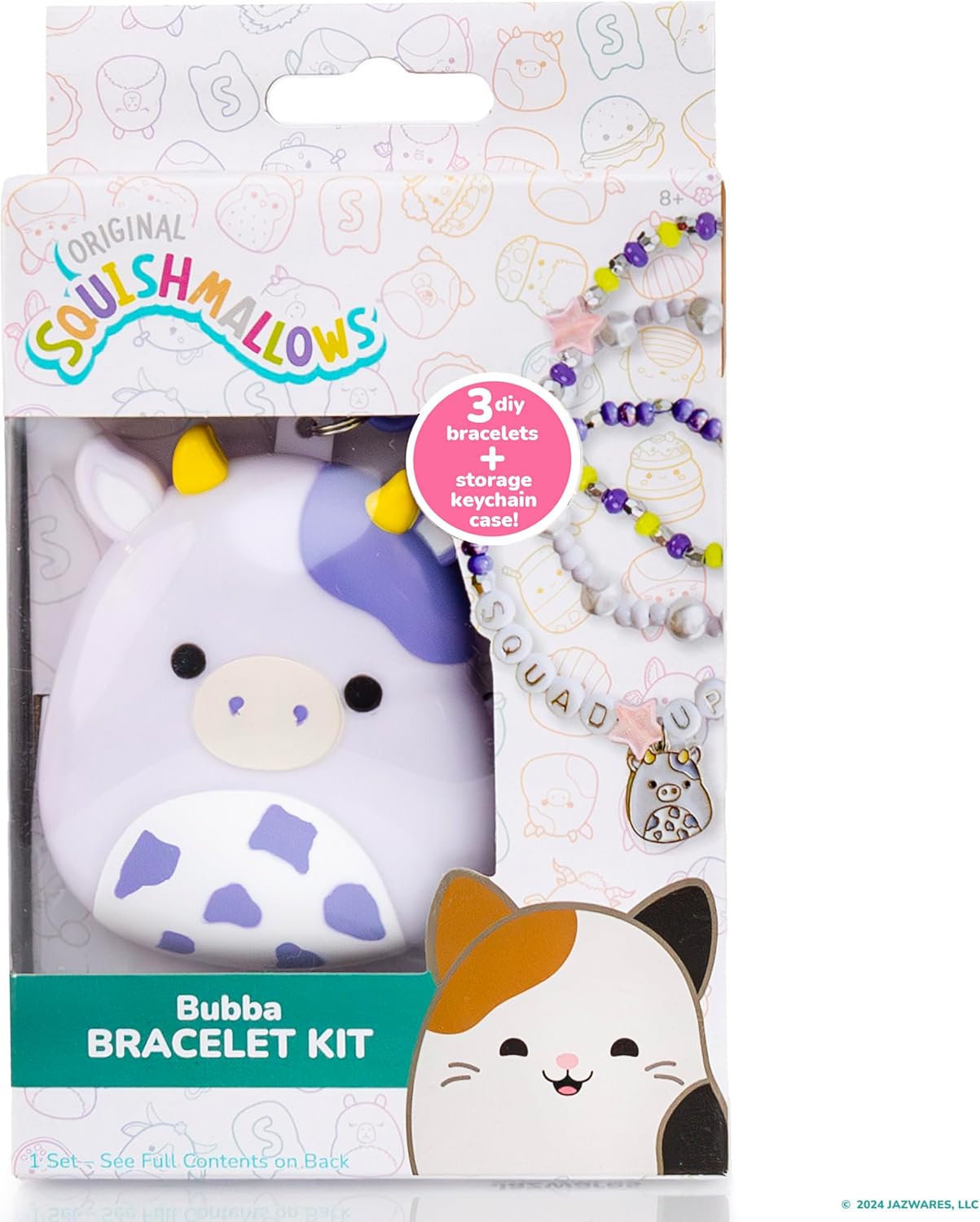 Original Squishmallows Archie The Axolotl Bracelet Kit, Friendship Bracelet Kit, Charm Bracelet Making Kit, Gifts for Girls, Squishmallows for Boys, Craft Kits