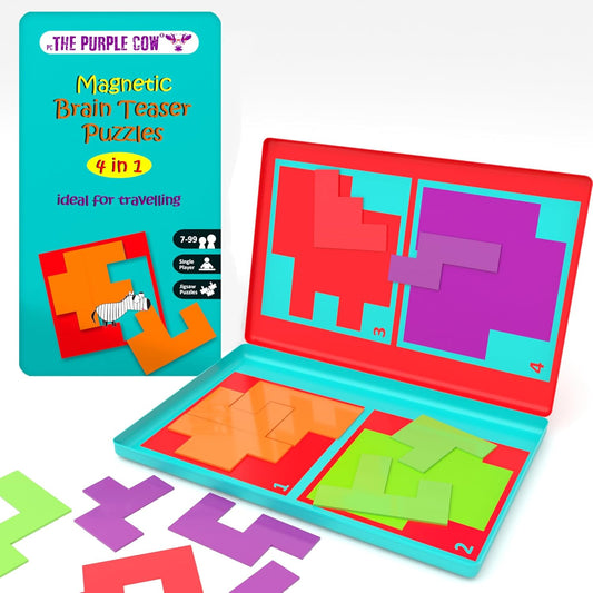 The Purple Cow Magnetic Game Box for kids and adults, Jet Setter