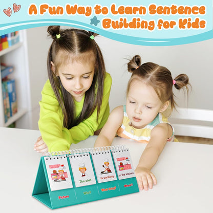 Sentence Building for Kids-Speech Therapy Materials, Kindergarten School Supplies, Preschool 1st 2nd Grade Classroom Must Haves for Homeschool Supplies, Special Education Toys and Games for Toddlers