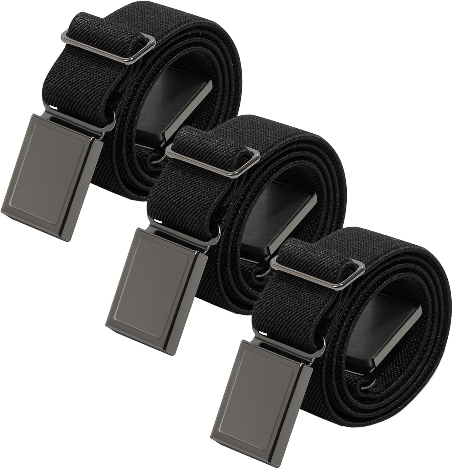 AWAYTR 3 PCS Kids Adjustable Magnetic Belts - Easy to Use Magnetic Buckle Belt for Boys and Girls