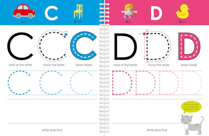 Wipe Clean Workbook: Uppercase Alphabet (enclosed spiral binding): Ages 3-6; wipe-clean with pen & flash cards (Wipe Clean Learning Books)
