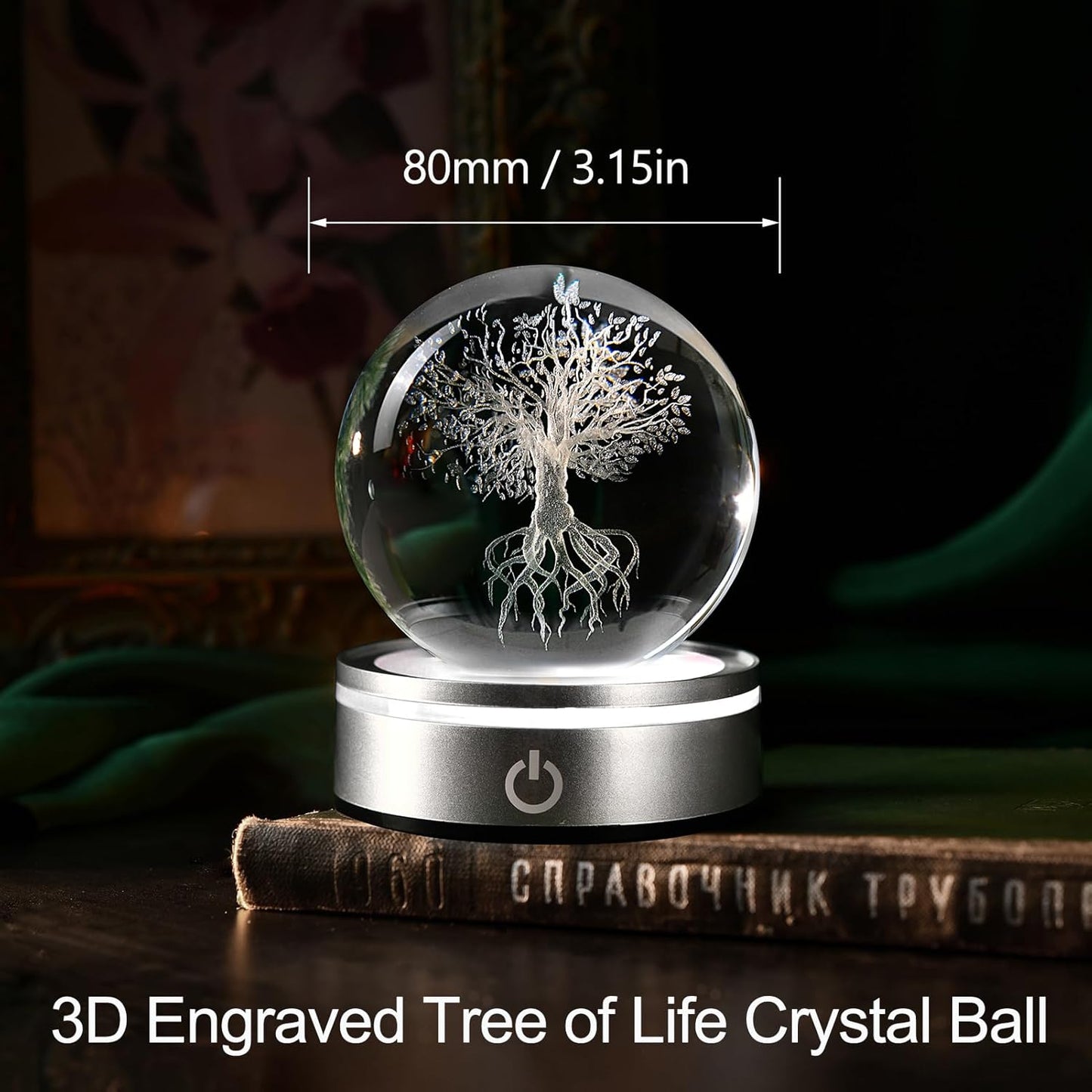 IFOLAINA 3D Solar System Crystal Ball Model Gift Space Astronomy Gift Planets Multicolor Universe Globe Ball Science Astrophysics Gift Night Light Kids Bedroom Adults Gift