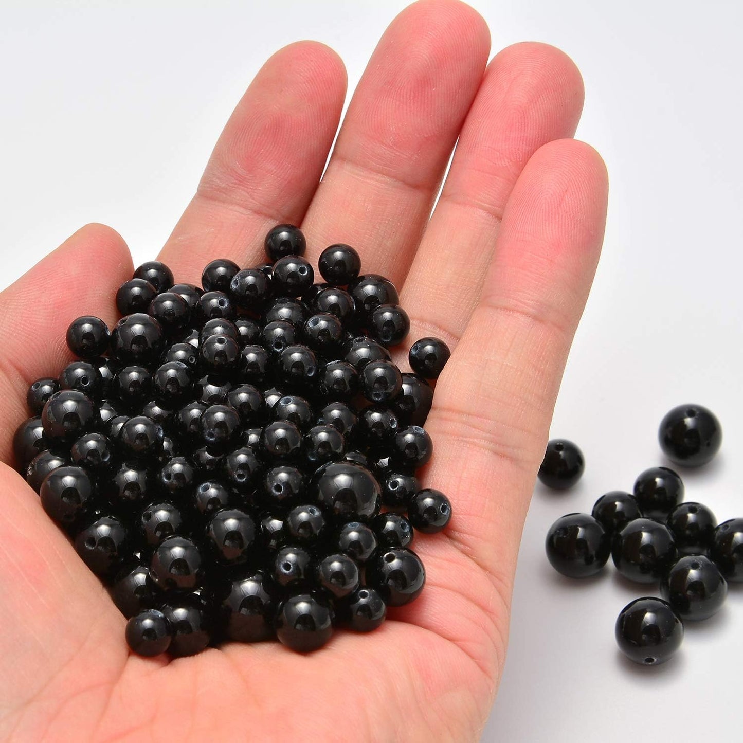 NCB 100pcs Original Natural Stone Beads Gemstone Round Loose Beads 6mm 8mm 10mm (Blue Aventurine, 6mm 100Beads) - Colors B