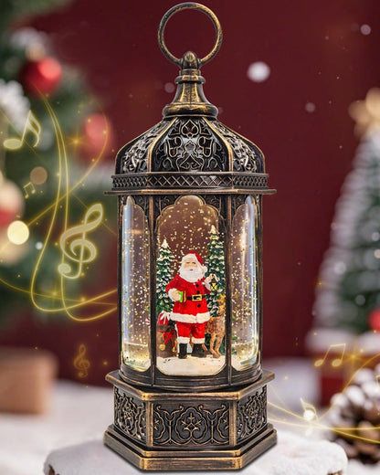 Musical Christmas Snow Globes Lantern, 7.87" Lighted Electric Snowglobes with 8 Holiday Songs 6H Timer Dual Power, Snowman Christmas Ornaments Snow Globe for Kids Adults Xmas Decor Gifts for Men Women