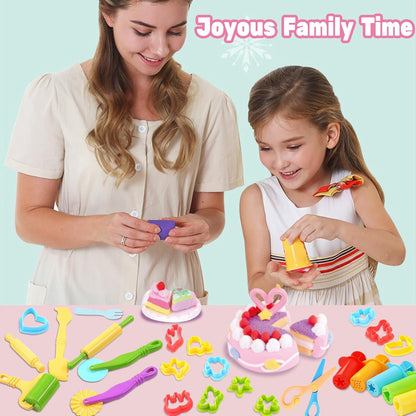 Dough Tool Kit,9 Pcs Basic Clay and Dough Tools Starter Set for Kids Includes Cutters Roller, Rolling Pins, Safety Scissors,Dough Extruder,Plastic Knife